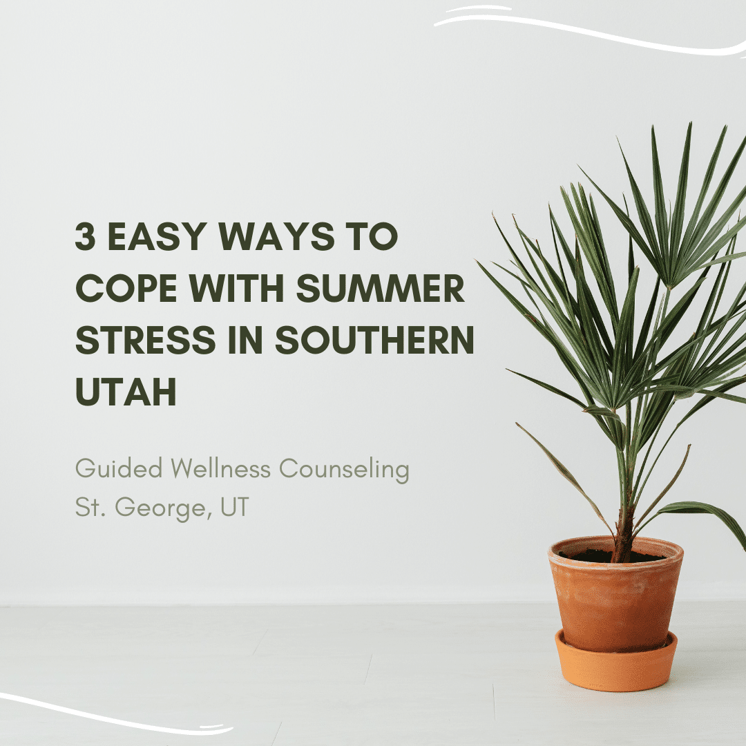 Summary of stress-management tips with plant.