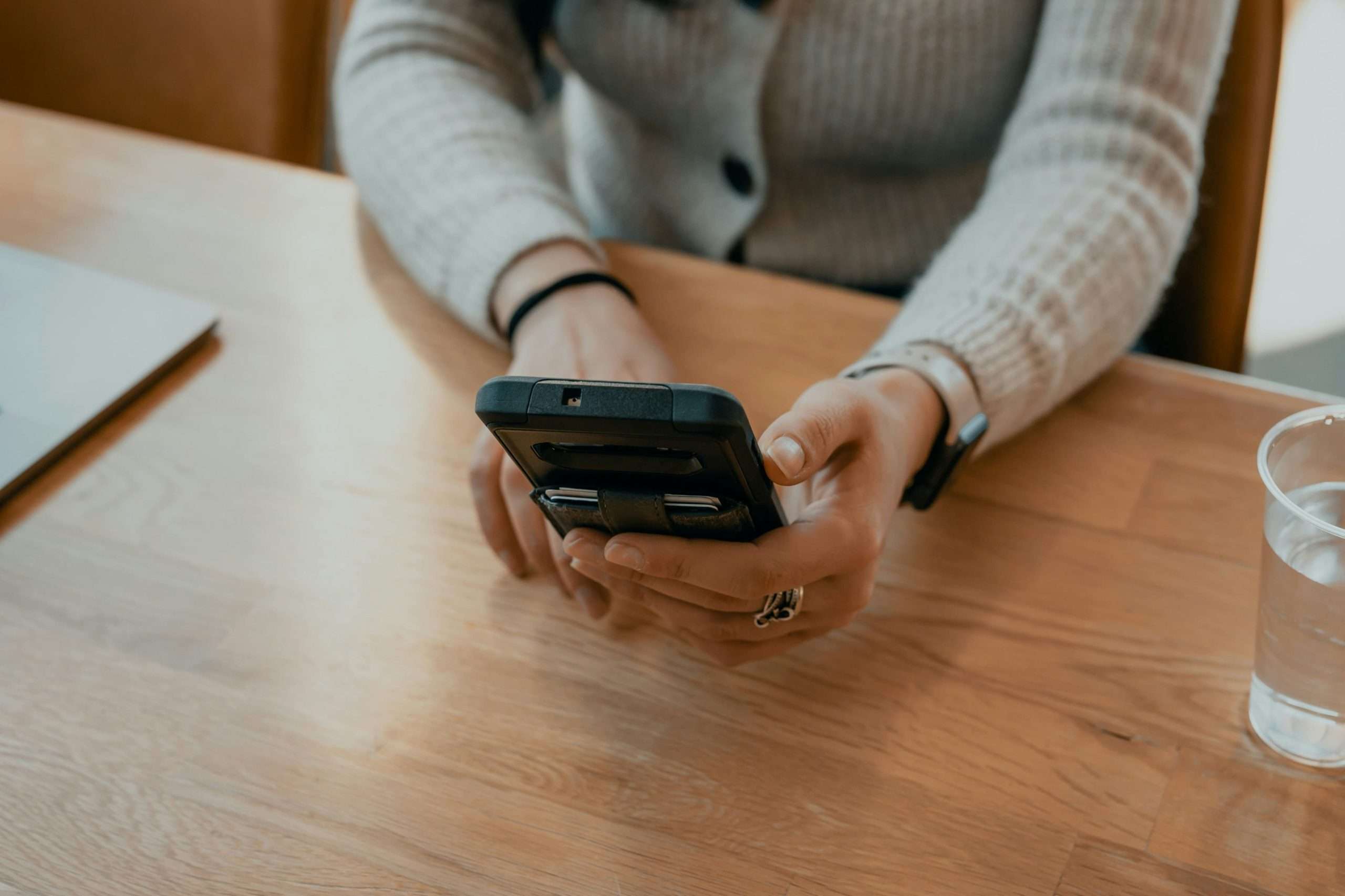 holding a phone