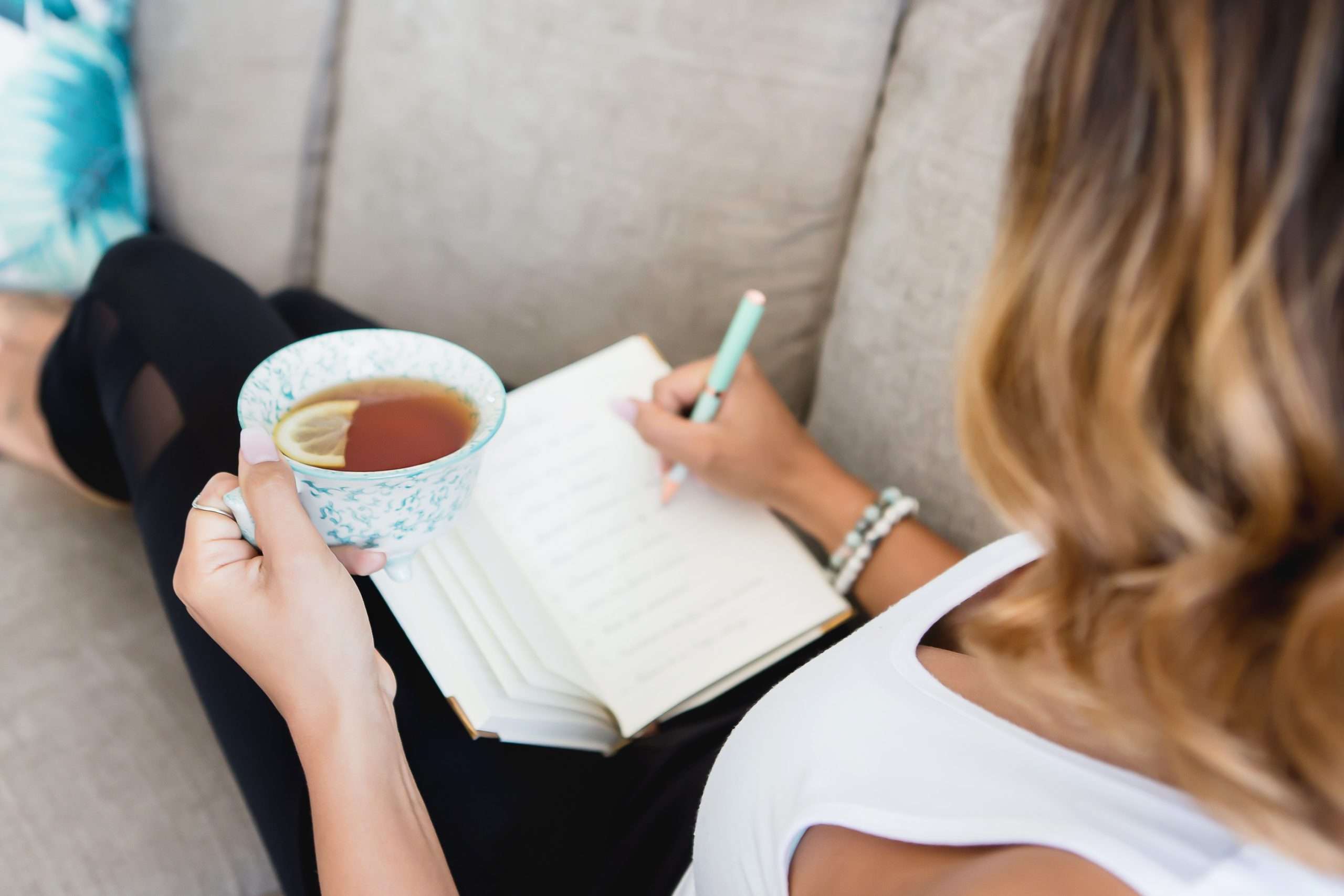 woman holding a mug